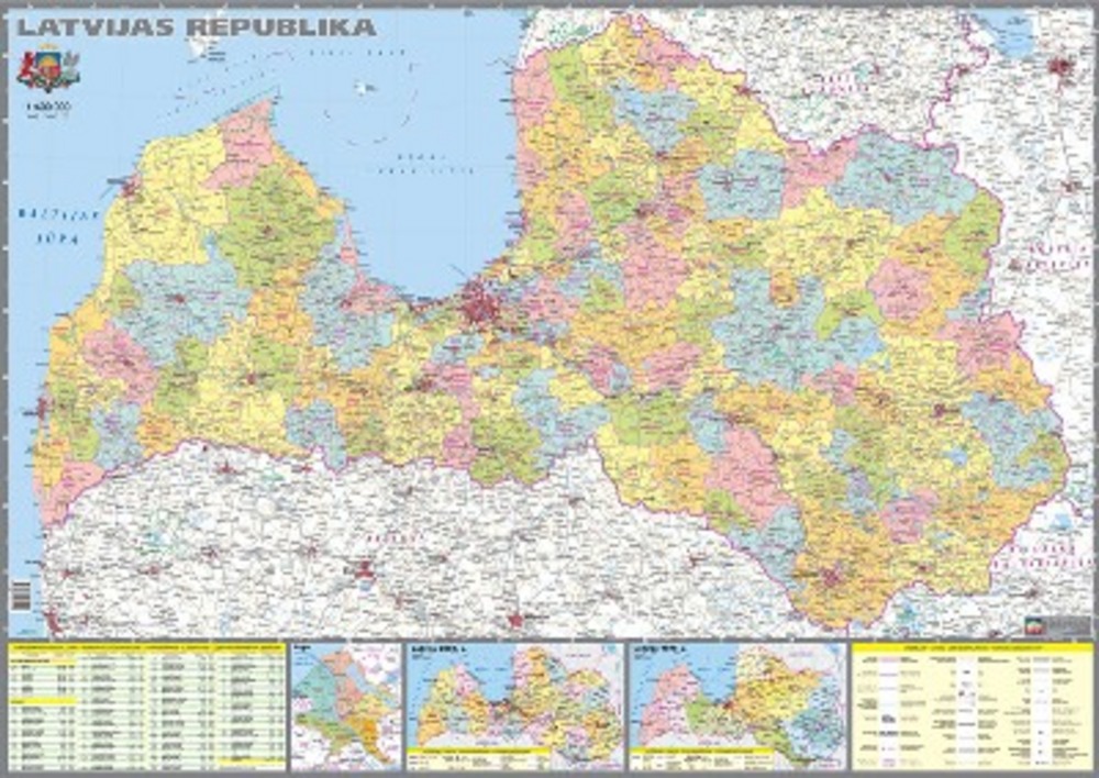 Izdota jauna Latvijas administratīvā karte